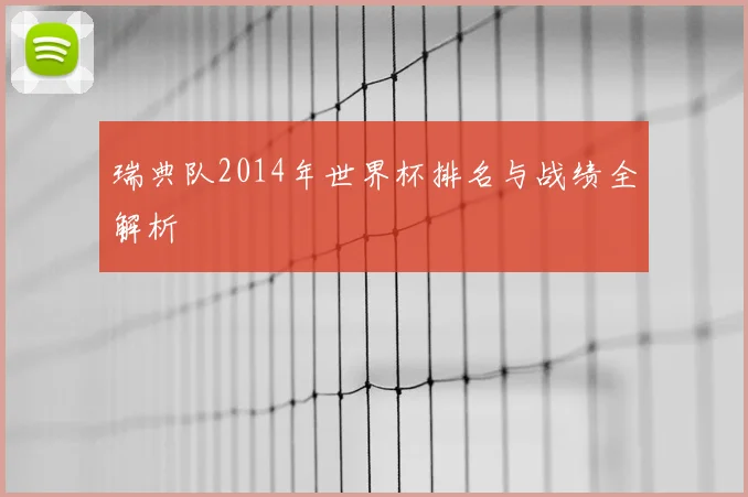 瑞典队2014年世界杯排名与战绩全解析